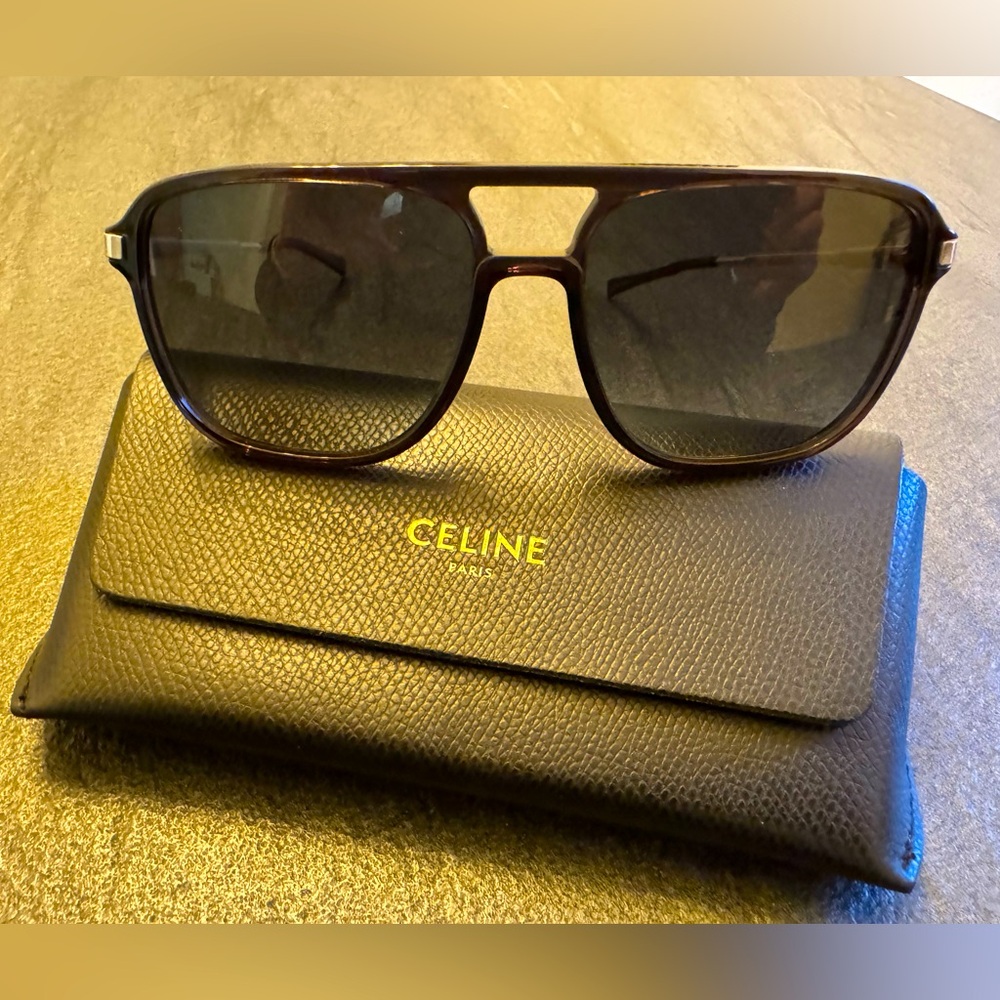 Celine Square Black sunglasses CL400271 Blogger Retro Style Gradient Lenses